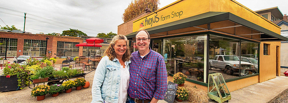 Owners Kathy Sample and Bill Brinkerhoff at Argus Farm Stop - Ann Arbor