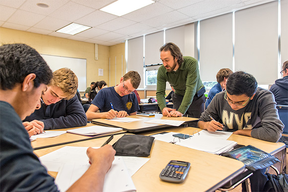 Math teacher John Basler at WIHI