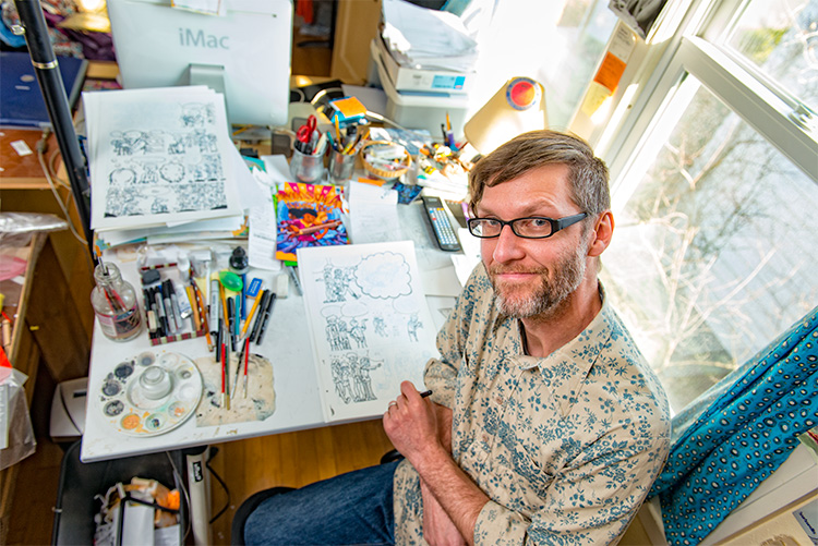 Bruce Worden in his studio