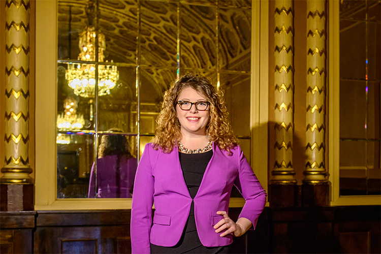 Ann Arbor Symphony Orchestra Marketing Director Emily Fromm at The Michigan Theater