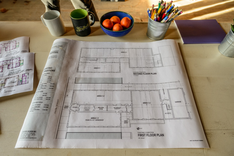 Proposed plans for Landline Creative Labs at 209 Pearl Street