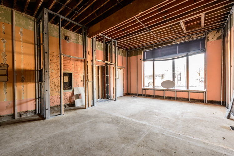The potential future home of a bar or restaurant on the ground floor of 209 Pearl Street