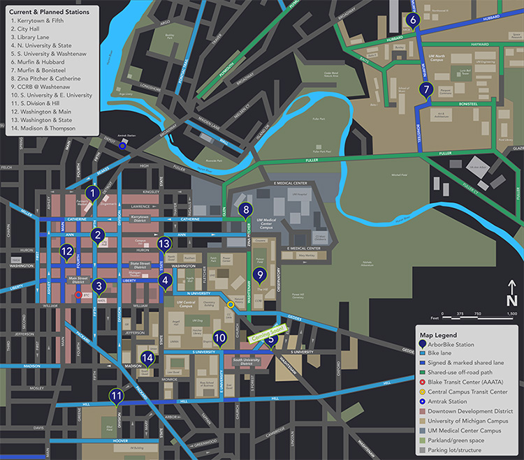 ArborBike locations