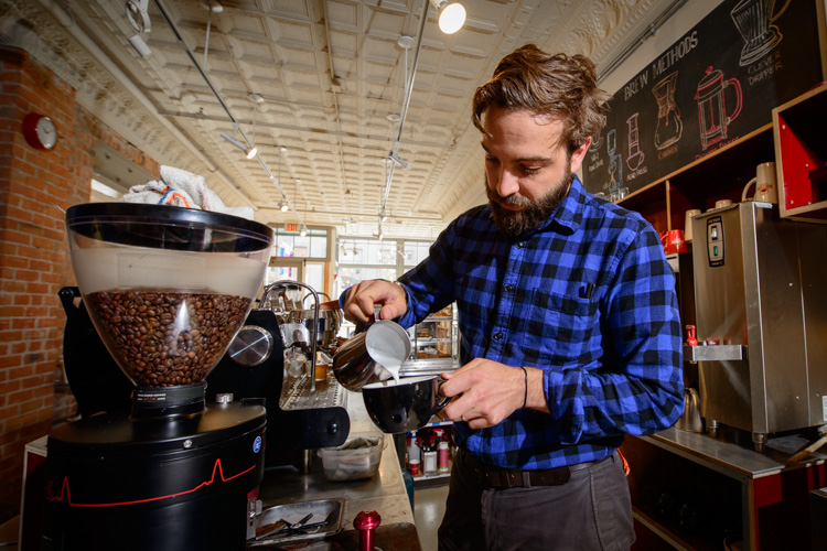 The Mighty Good Coffee Cafe on Main Street in Ann Arbor