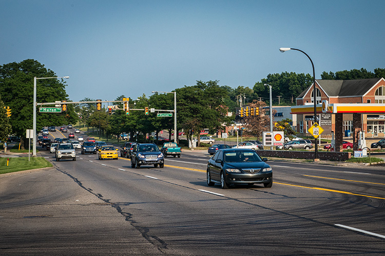 Washtenaw Avenue during rush hour