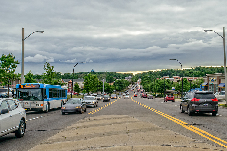 Washtenaw Avenue during rush hour