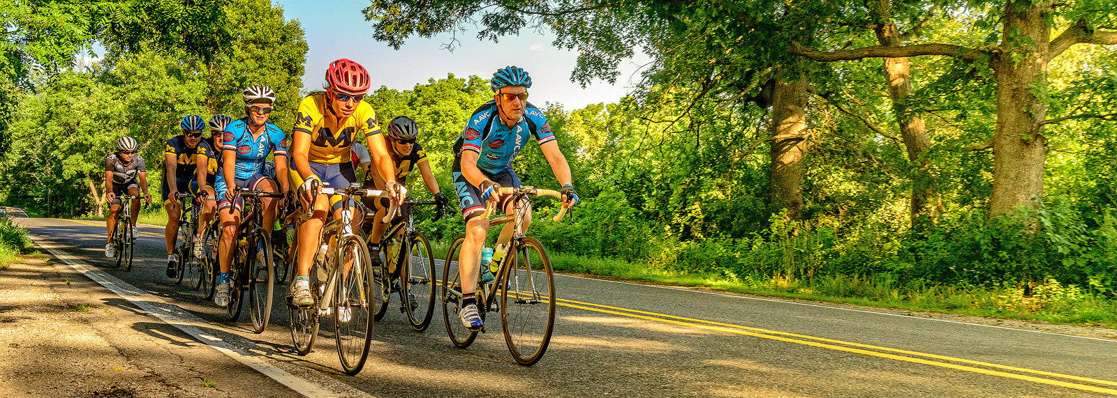 Bicyclist on Huron River Drive