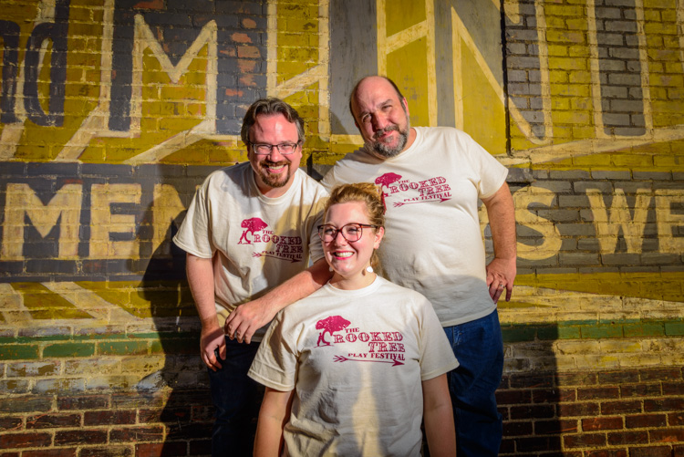 Joseph Zettelmaier, Anna Simmons and Joey Albright of the Roustabout Theatre Troupe
