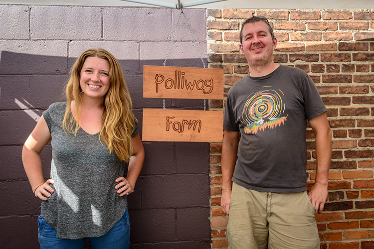 Dawn Farms Grace Yoder and C. Milton Dixon at the Ypsilanti Farmers Market