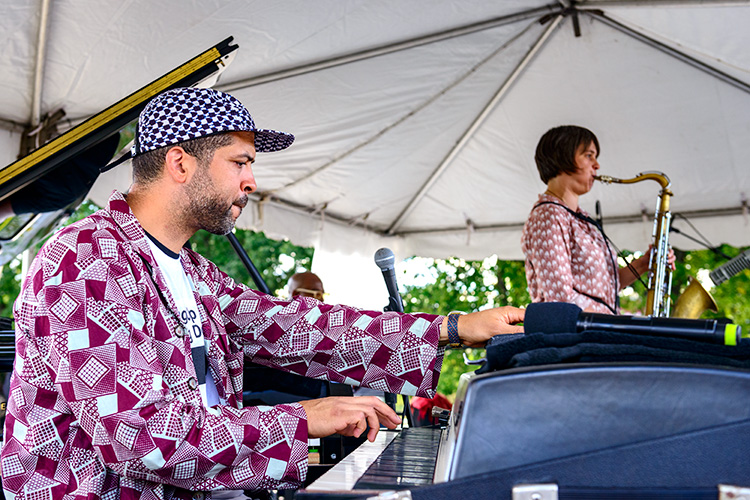 Jason Moran performing at Falling Up and Getting Down