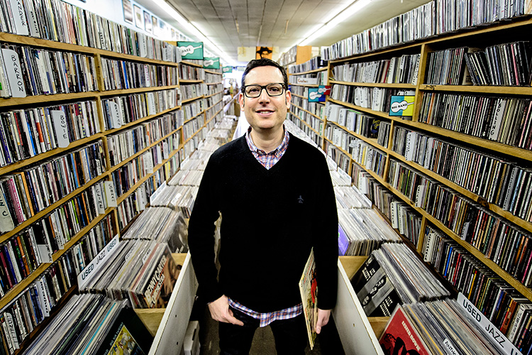 University Musical Society senior programming manager Mark Jacobson at Encore Records