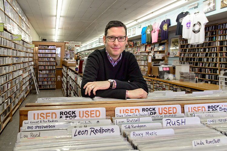 University Musical Society senior programming manager Mark Jacobson at Encore Records