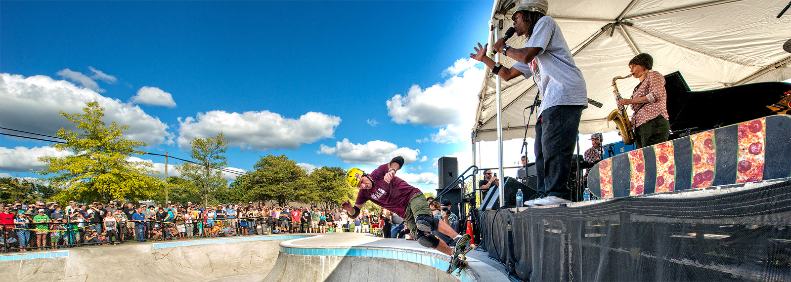 University Musical Society Jason Moran concert at the Ann Arbor Skatepark