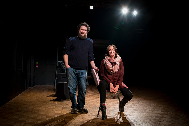 David Widmayer and Shelly Smith of the Civic Improv Ensemble