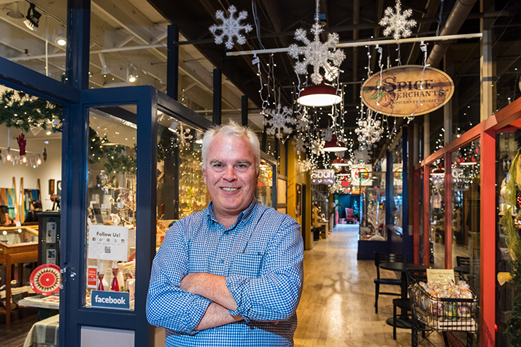 Matt Naud at Kerrytown Market which used PACE financing to upgrade lighting