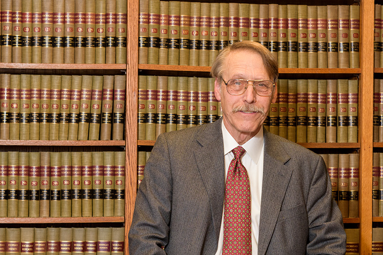 Kiwanis spokesman Dan Dever at his downtown Ann Arbor law office