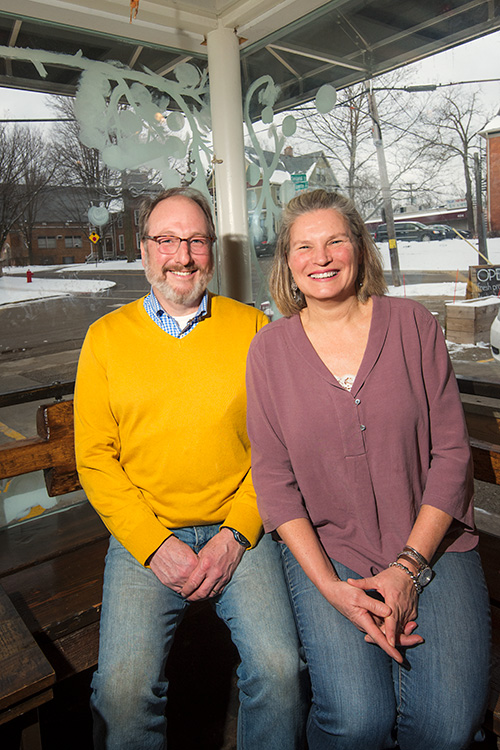 Kathy Sample and Bill Brinkerhoff at Argus Farm Stop