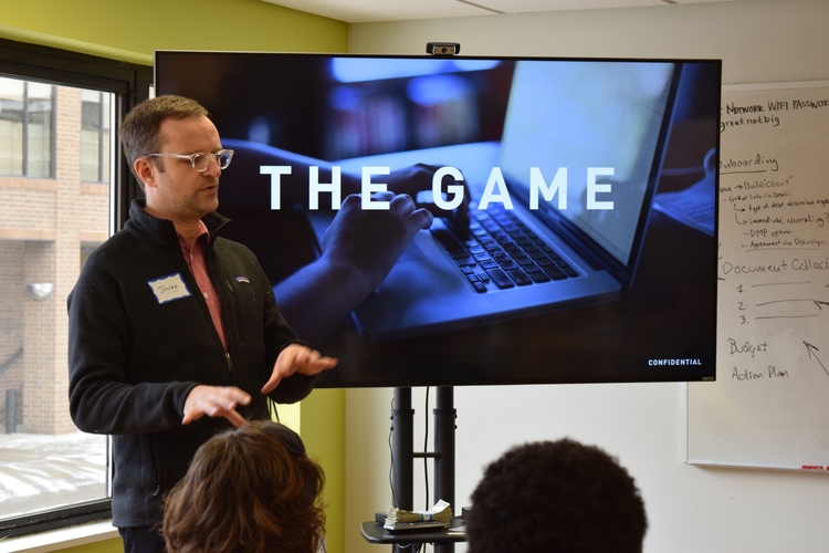 Atomic Object managing partner Jonah Bailey at the Atomic Games.