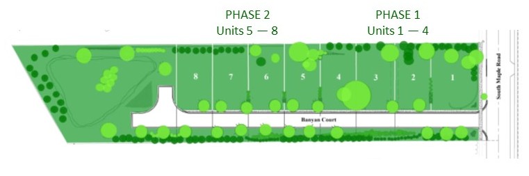 Plans for Ann Arbor Builders' Banyan Court development on Ann Arbor's southwest side.