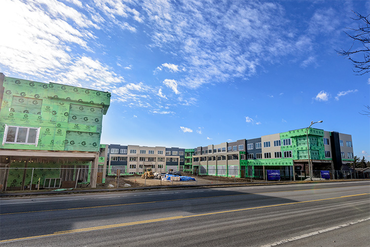 Packard Square under construction in Ann Arbor