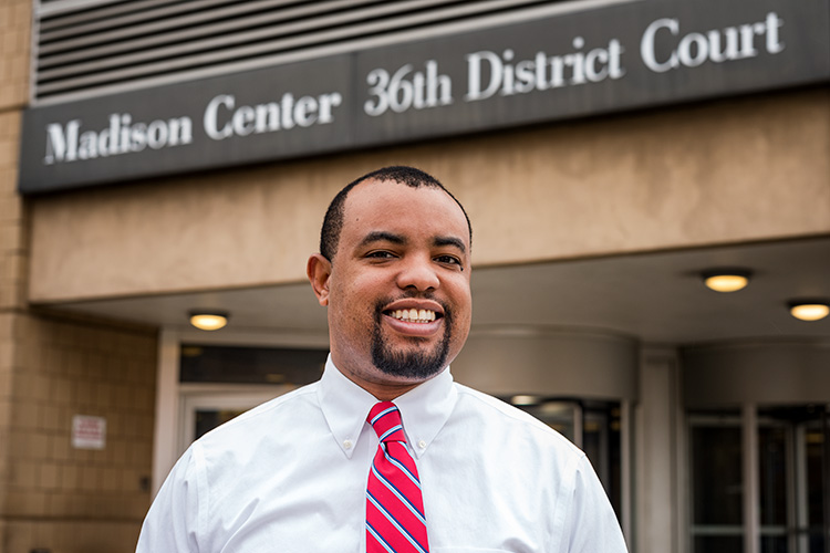 Judge Larry Williams at 36th District Court in Detroit