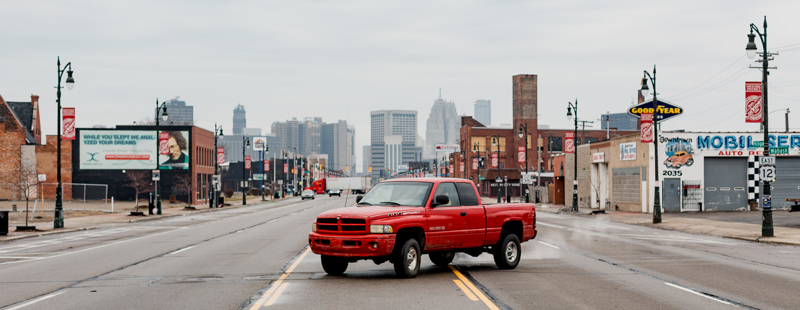 Michigan Avenue in Detroit's Corktown neighborhood.