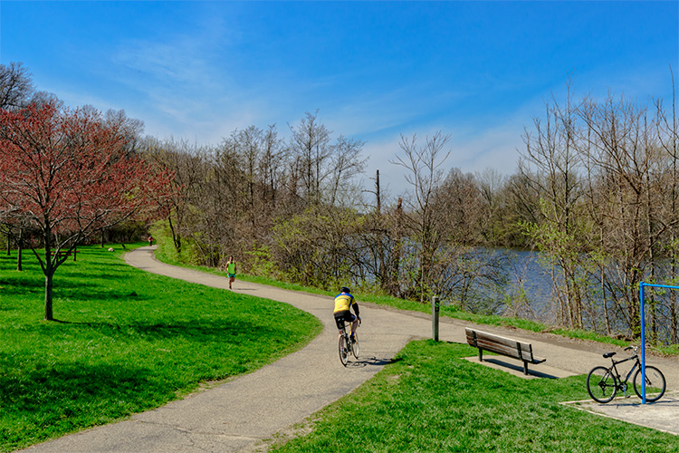 The Gallup Park-Arboretum Route in Gallup Park