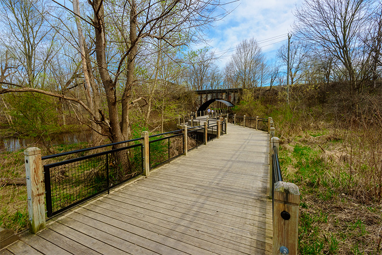 The Metropark Loop, part of the B2B trail in Dexter.