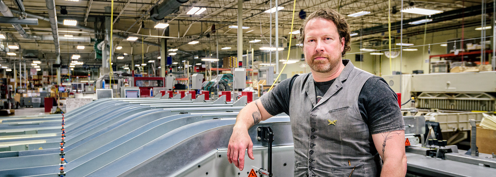 Kevin Spall at the Thomson-Shore plant in Dexter