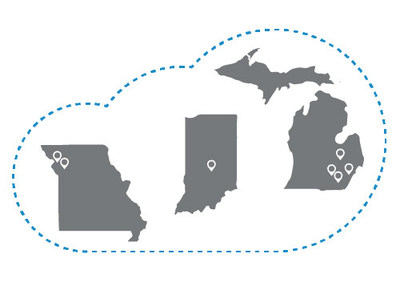 Maps of Online Tech's data centers.