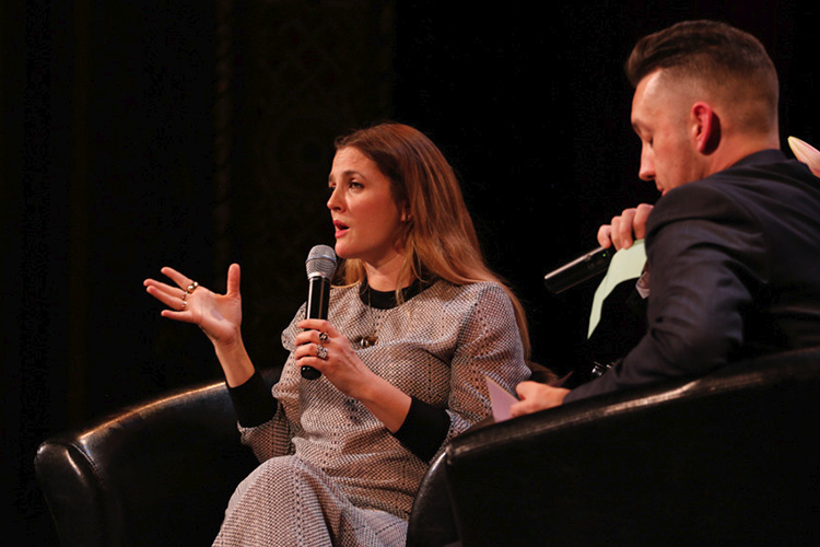 Drew Waller with Drew Barrymore at the Michigan Theater - photo by Ethan Holt