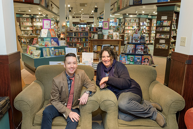 Drew Waller and Lynn Riehl at Nicola's Books