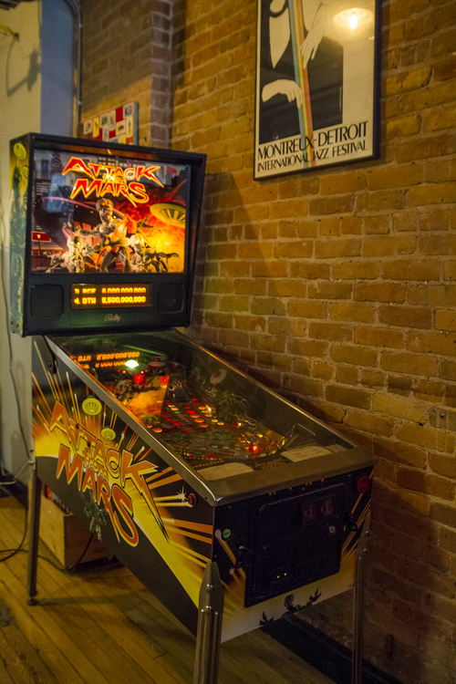 A pinball machine at Ziggy's.