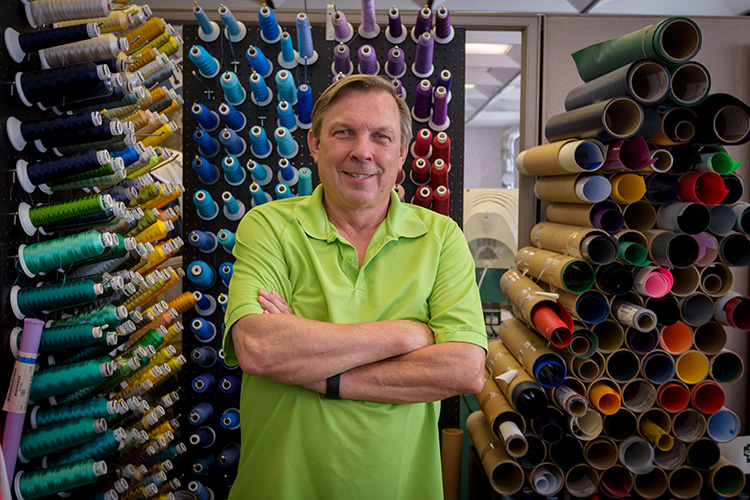 Dave Heikkinen at Heikk's Decorated Apparel Studio