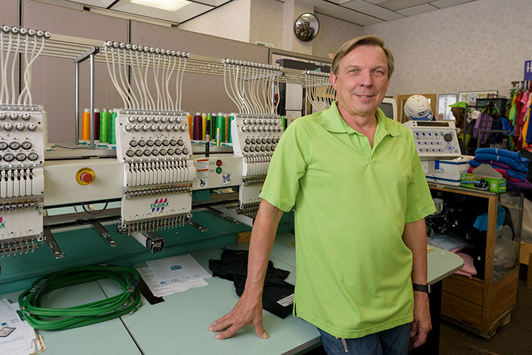 Dave Heikkinen at Heikk's Decorated Apparel Studio