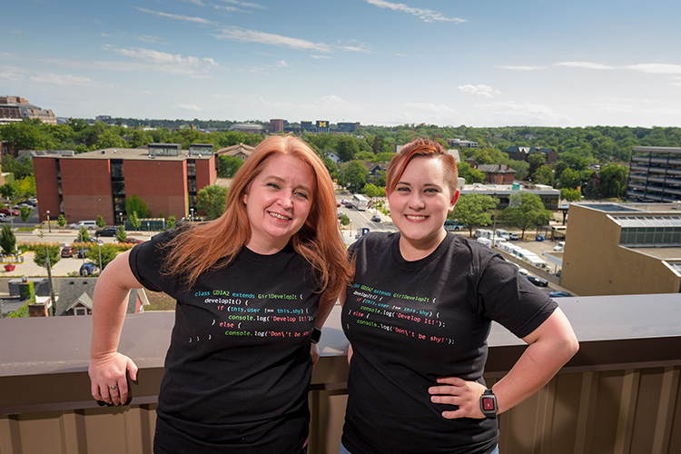 Ronda Bergman with her daughter and coworker Erin at Pillar Technology