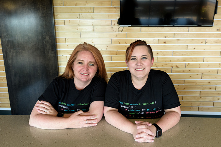 Ronda Bergman with her daughter and coworker Erin at Pillar Technology