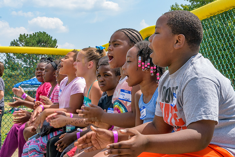 The Summer Playground Program kickball challenge