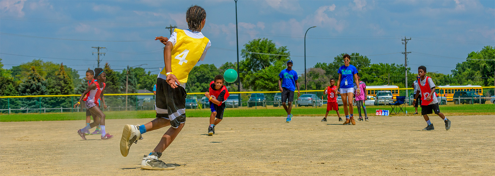 Kickball at the Summer Playground Program