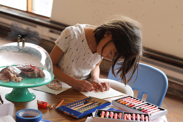 A young program participant at FLY Creativity Lab.