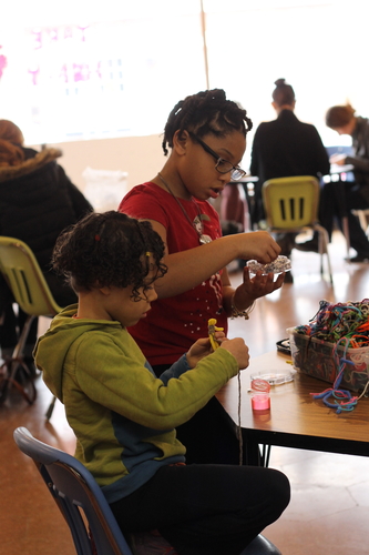 Young program participants at FLY Creativity Lab.