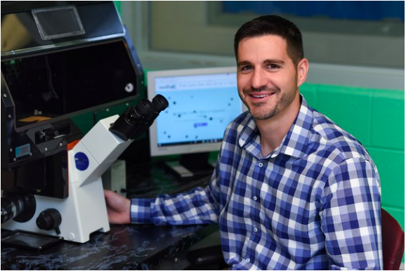 Akadeum CEO Brandon McNaughton in Akadeum's cell isolation lab.