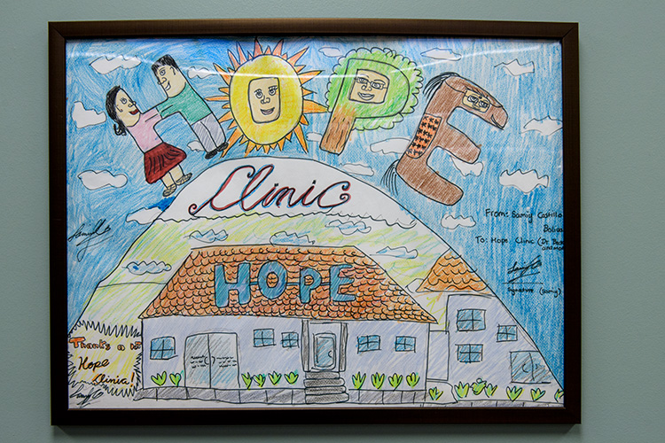 A thank you drawing from a Hope Clinic client