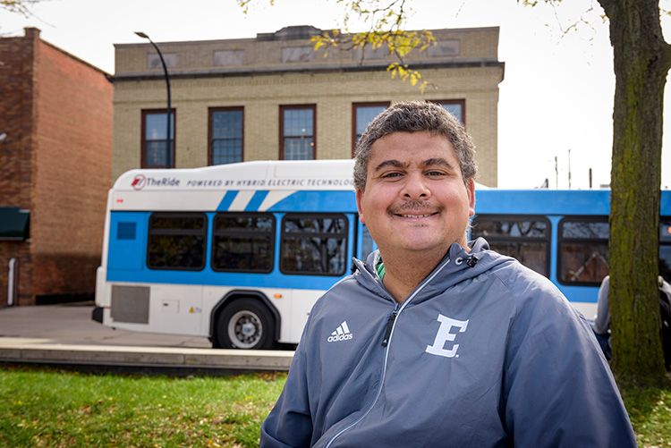 Bill Teepen at the Ypsilanti Transit Center