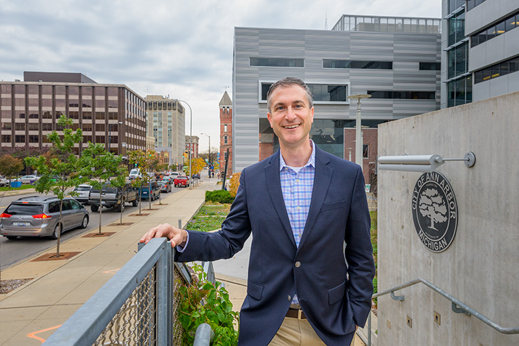 Chris Taylor at Ann Arbor City Hall