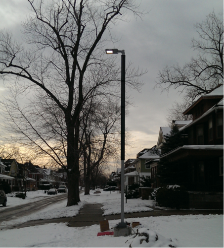 A Solartonic solar light in Highland Park.