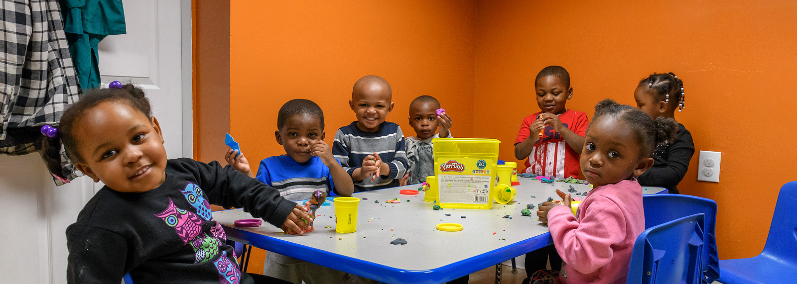 Children at Bottles-N-Backpacks