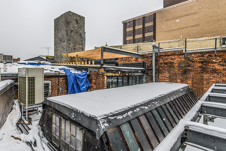 A roof deck in progress at Cahoots