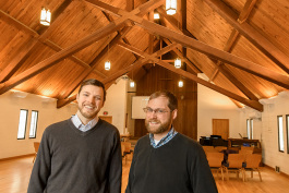 Dieter Bouma and Pastor Matt Ackerman at Campus Chapel