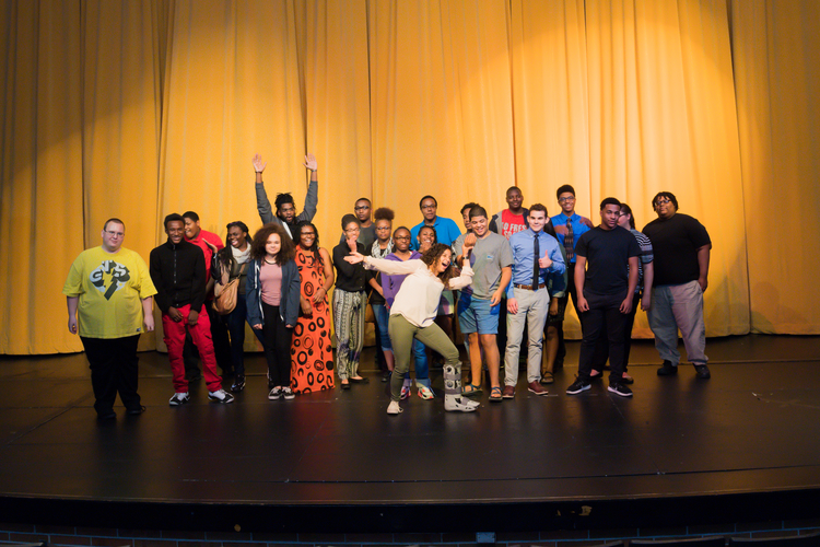 Participants in last year's employment program attend a recognition ceremony.